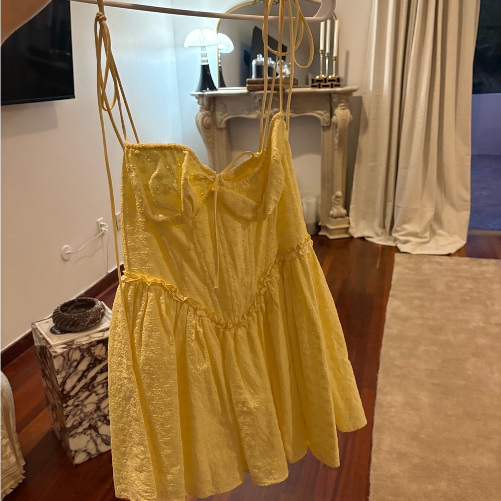 Yellow corset Strappy Dress